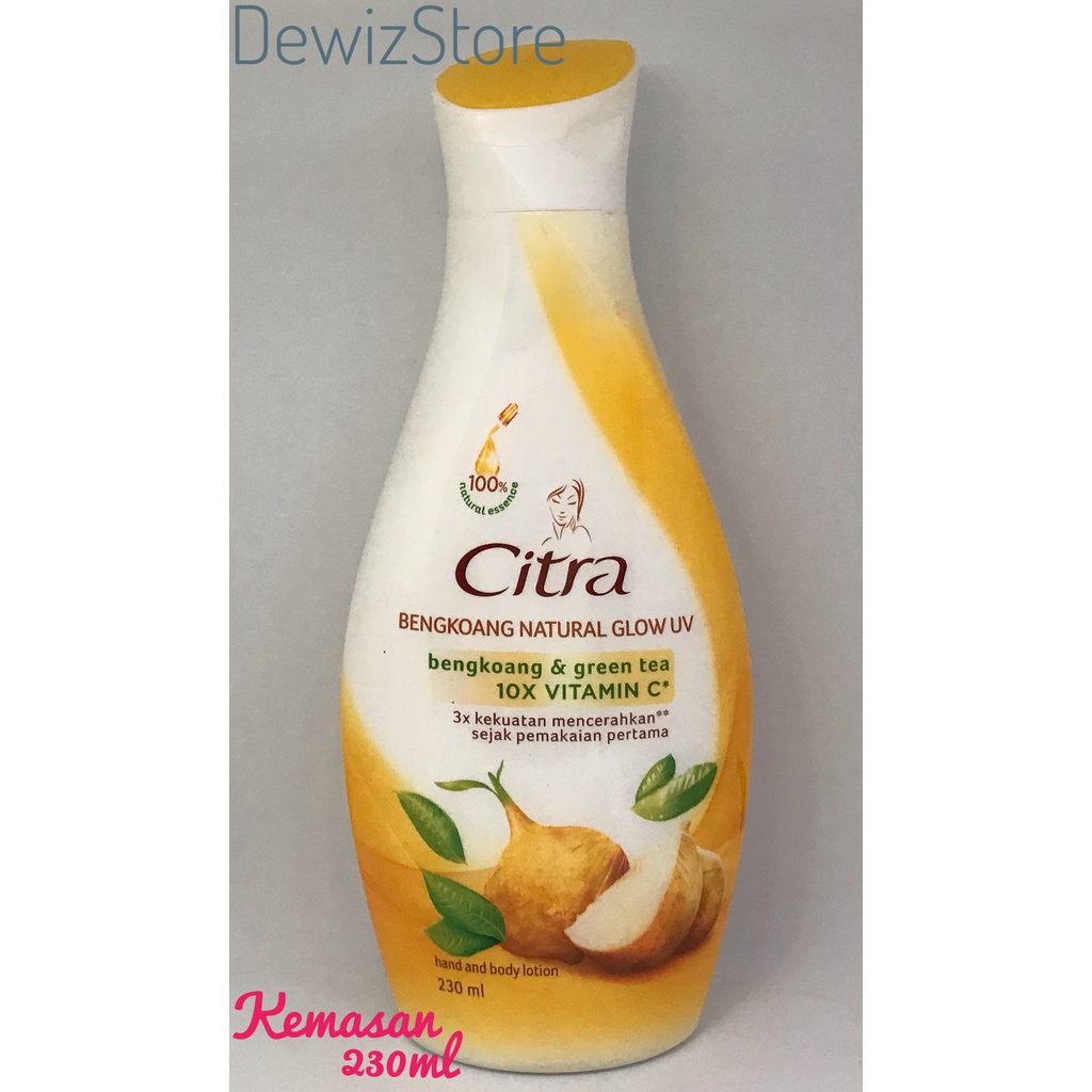 CITRA HAND AND BODY LOTION NATURAL GLOWING WHITE UV BENGKOANG - 230ML
