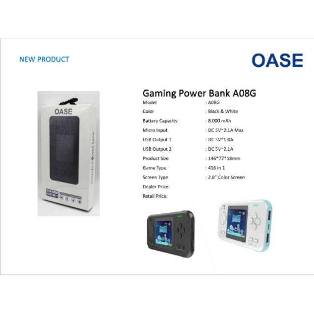 Powerbank OASE A08G Gaming  | ITECHBALI