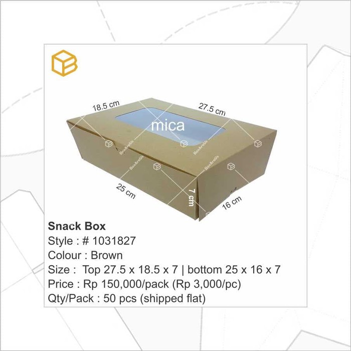 

Promo # 1031827 - Snack Box, Dus Kue, Box Kue, Box Multifungsi Limited