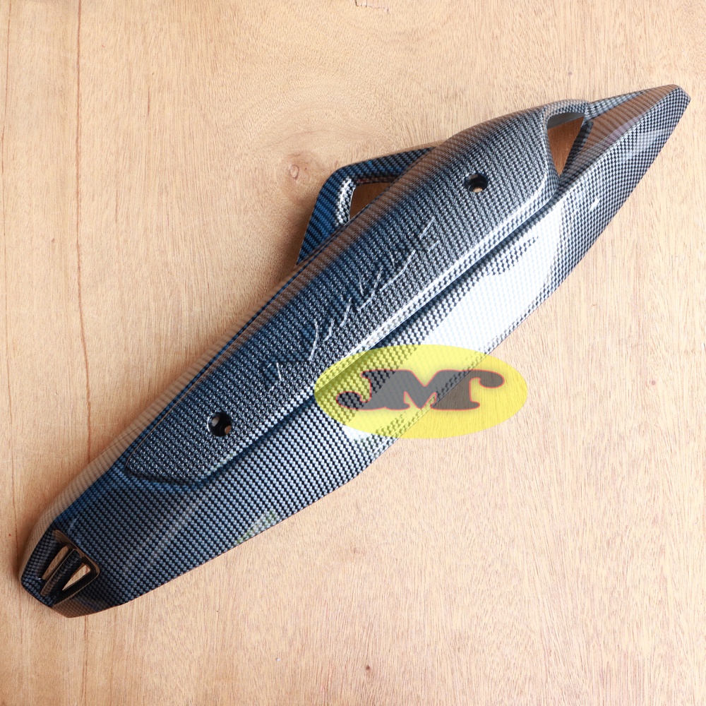 Cover Tameng Tutup Knalpot Nmax Old Lama Black Carbon l Pelindung Knalpot Nmax Merk Nemo Best Qualit