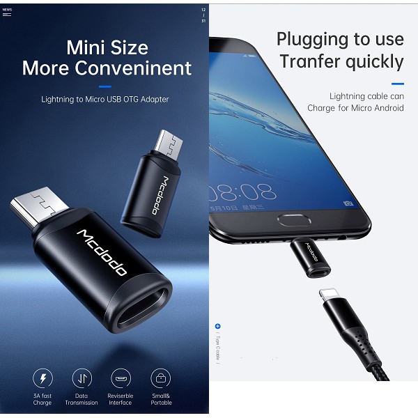 Connector  Lightning Ke Micro USB Connector Mcdodo