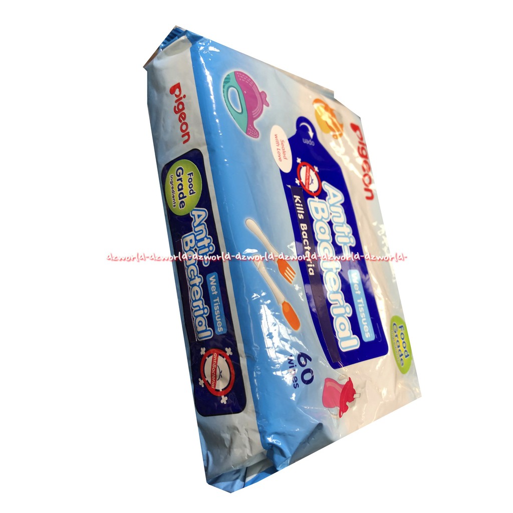 Pigeon Anti Bacterial Food Grade 60pcs Tissue Pigen Pigeon Anti Bacterial Baby Wet Tissue 60 Sheets