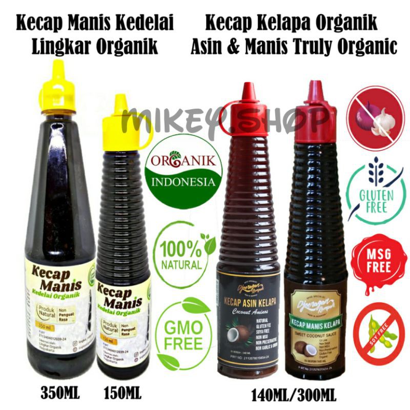 

Non MSG Kecap Organik Asin \ Manis 140ml & 300ml Manis 150ml & 350ml Cocok Campuran MPASI