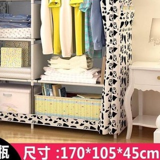 Lemari Pakaian Dua Sisi Rak baju lemari portable anak bayi Lemari Pakaian Dua Sisi Rak baju lemari portable anak bayi