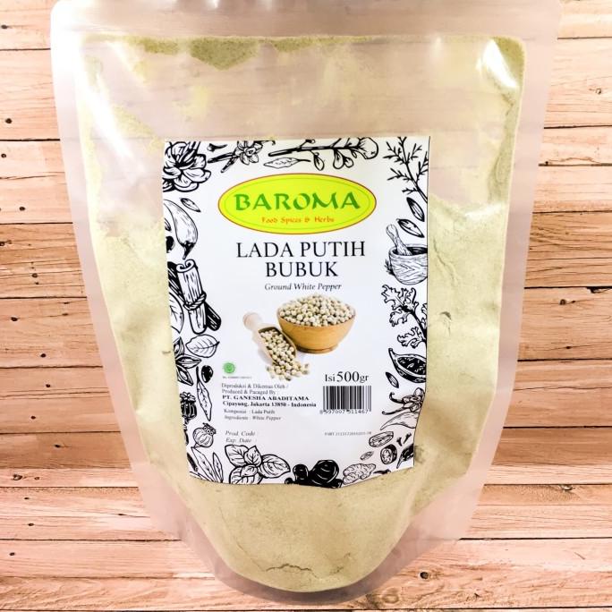 

bumbu Lada Putih Halus / White Pepper Powder 500gr - Baroma Bumbu Rempah
