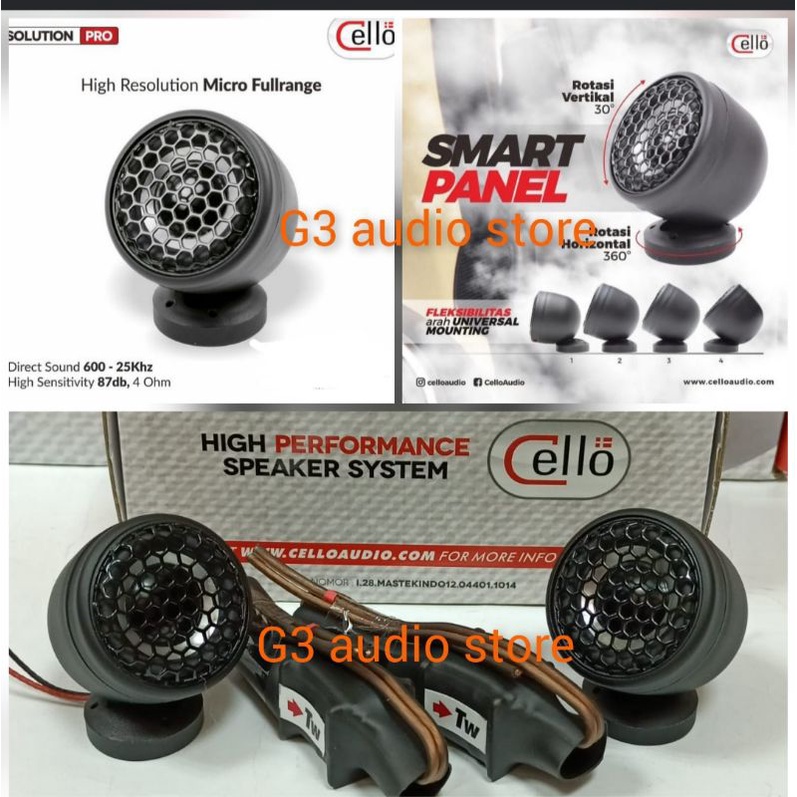 Tweeter Fullrange Cello Solution Pro Plus Mounting Universal