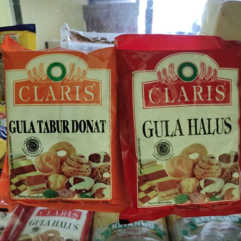 

GULA HALUS GULA TABUR DONAT MEREK CLARIS