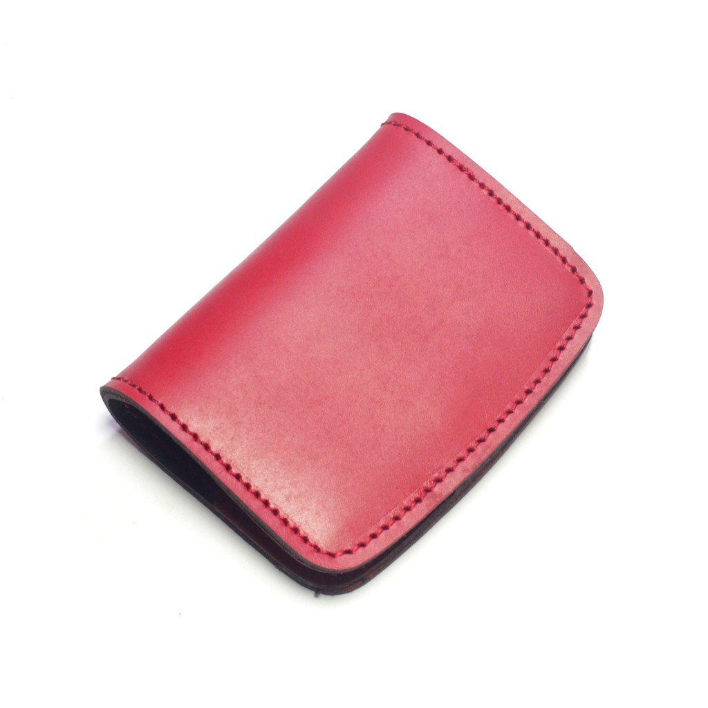 dompet kartu kulit asli model dua warna card wallet kancing - PHWL939