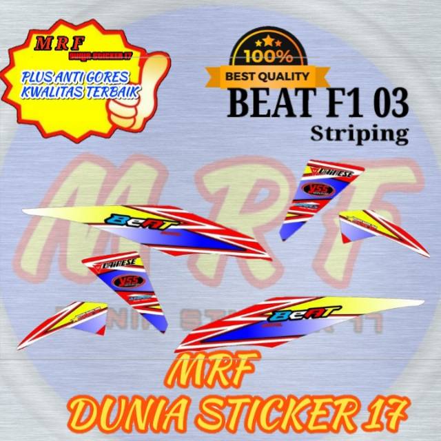 Stiker striping beat f1 Sticker striping motor Beat F1, striping murah beat f1 striping beat f1 03
