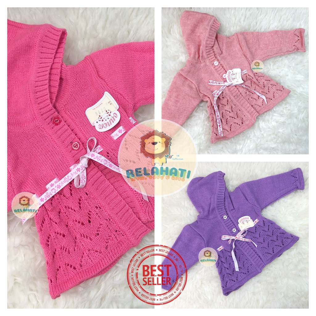 Jaket Bayi Rajut Onnea Warna Topi Laki Perempuan-4