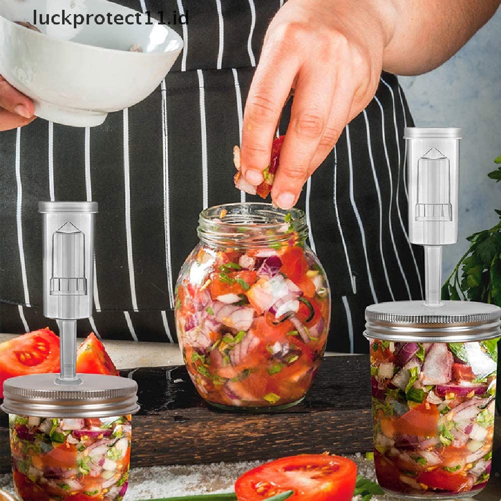 //HG&amp;ID// 86mm/70mm Wide Mouth Mason Jar Fermentation Lid Keep Food Submerged Kit .