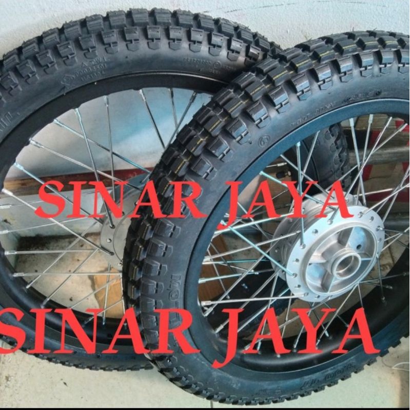 sepaket velg jari ring 17 or 18 ban trail win gl pro gl max gran supra mx f1zr dlltulis untuk motor 