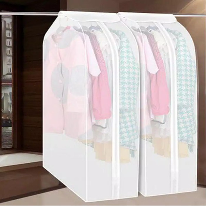 Cover Baju Gantung Bahan PEVA Muat Banyak Anti Air Cover Baju Gantung Bahan PEVA Muat Banyak Anti Air