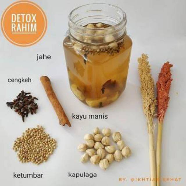 Detox Rahim Jsr Jahe Kering Kayu Manis Ketumbar Hitam Kapulaga Cengkeh Madu Murni Indonesia