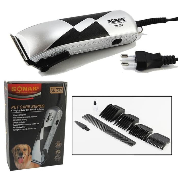 Alat Cukur Bulu Hewan Sonar SN-260 Cukuran Hewan Cukur Rambut Hewan Pet Clipper Sonar Original