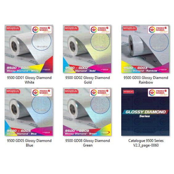 Maxdecal 9500 GD Glossy Diamond, Wrap Series Sticker, Roll 152cm x 18m