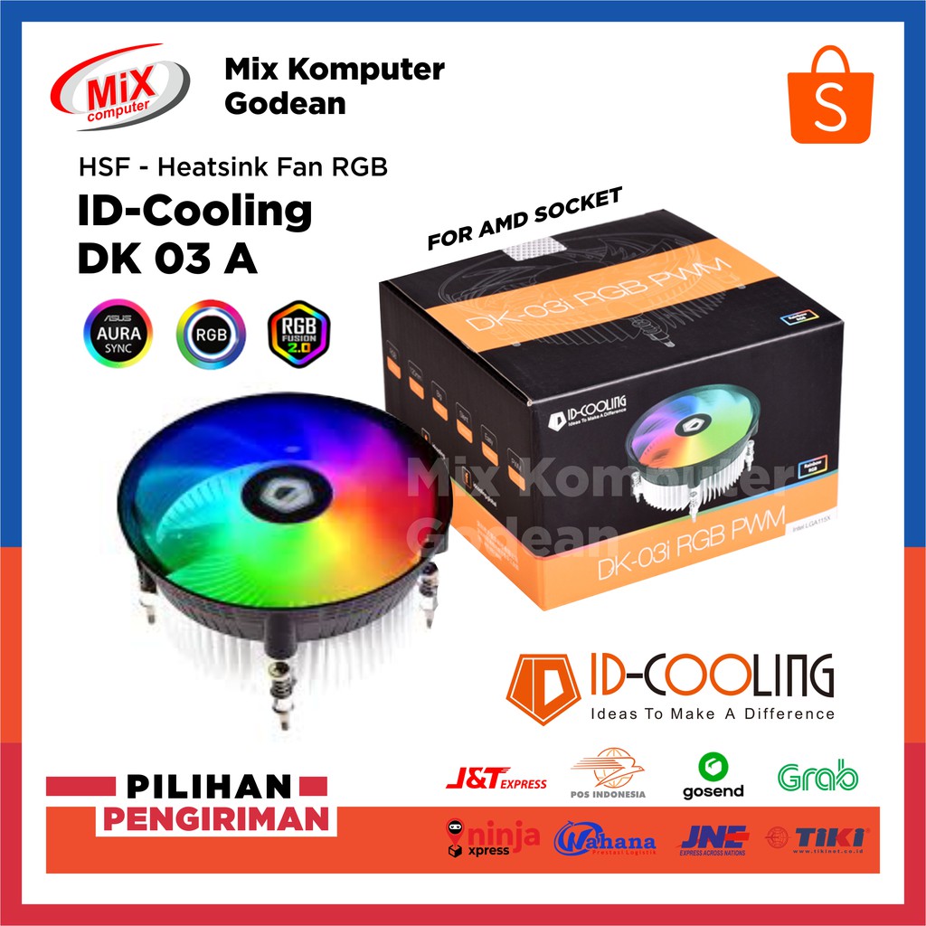 Fan Processor ID Cooling DK 03A RGB RAINBOW CPU Cooler (Intel/AMD)