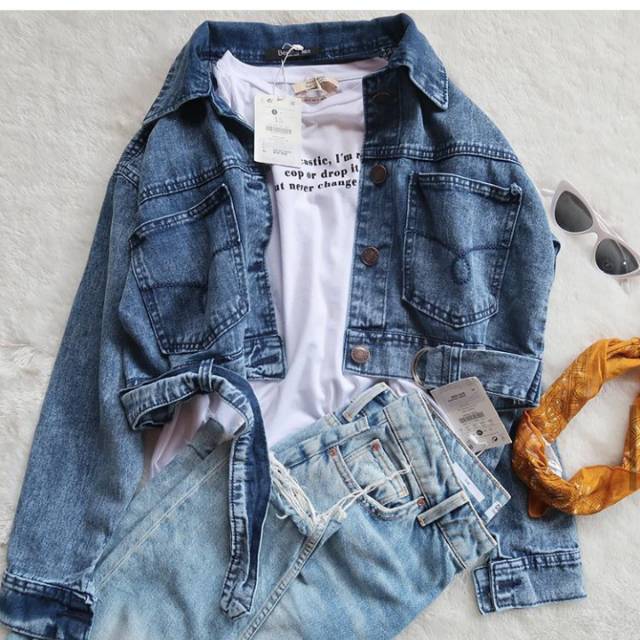jaket jeans bershka