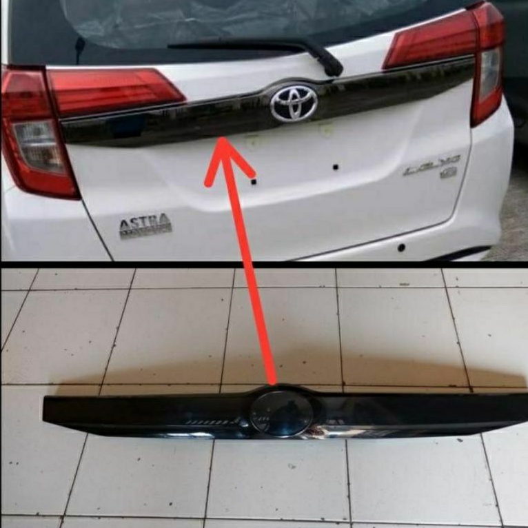 trunklid belakang calya Sigra facelift original black crhome original