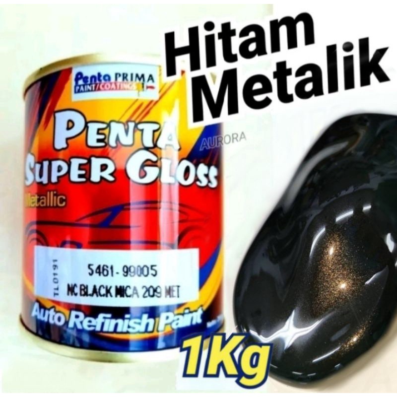 Cat Penta Super Gloss 5461-99005 NC Black Mica 209 Met 1Kg Hitam Mika Metalik Metallic Duco Otomotif
