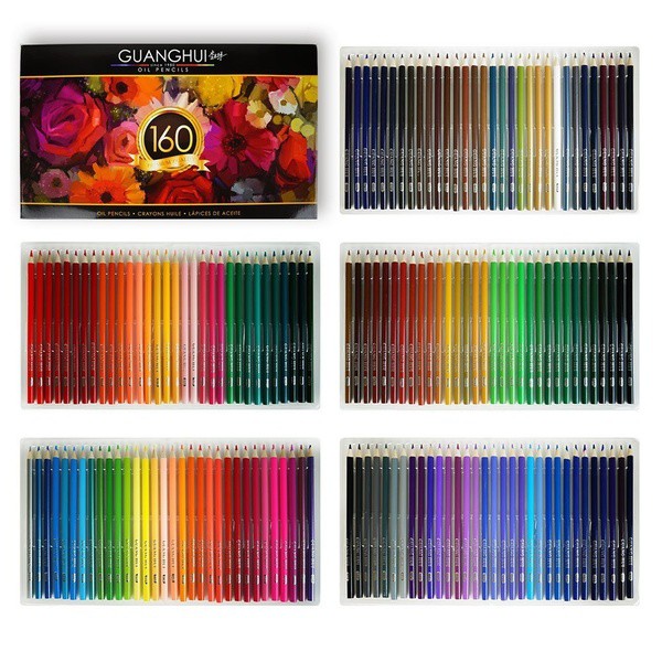 

160 Colored Oil Pencils for Adults -Coloring Pencils Sets For Coloring Books Sketch Pads