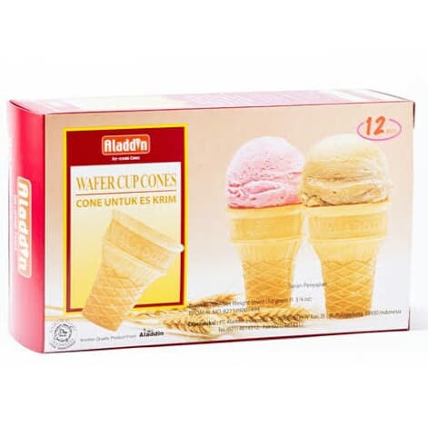 ALADDIN Wafer Cup Cones - 50 gr (12pcs @4.2 gr)
