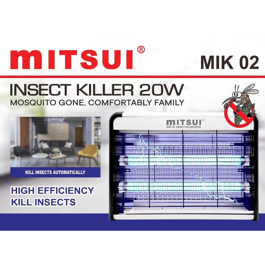 INSECT KILLER MITSUI 20 WATT PERANGKAP NYAMUK SERANGGA  AMPUH