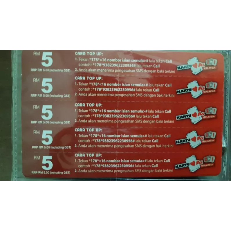 Kartu Perdana Voucher As 2 In 1 Malaysia Shopee Indonesia