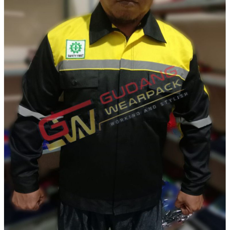 Gudang Wearpack - Baju Kerja Seragam Proyek Warna Hitam Kuning