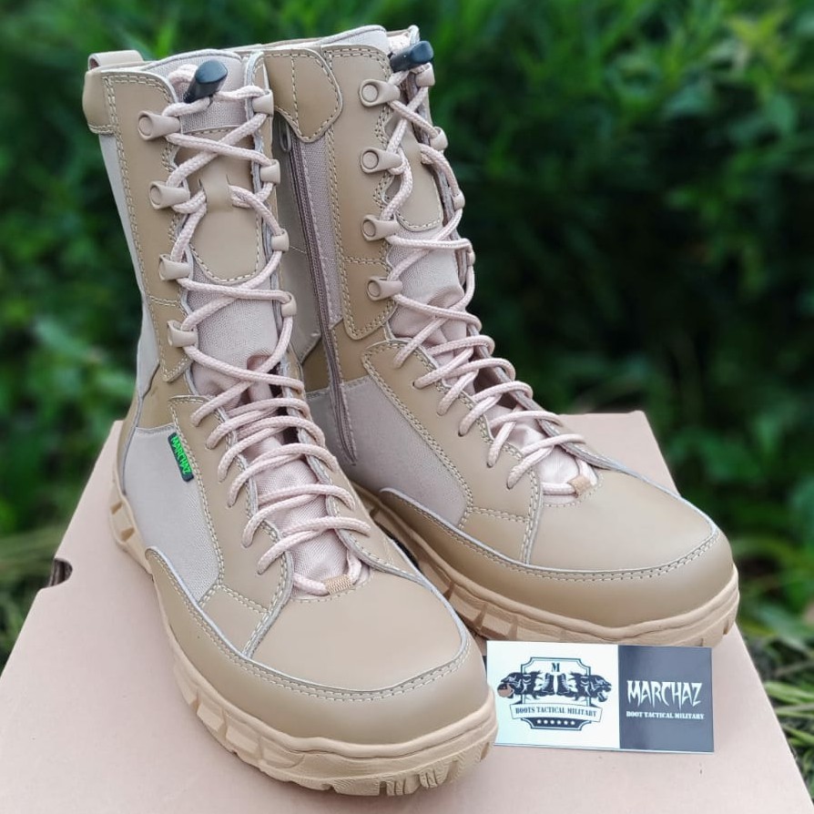 SEPATU PDL WARNA GURUN MARCHAZ KULIT SAPI ASLI SEPATU PDL TNI POLRI SECURITY SATPAM SEPATU BOOTS