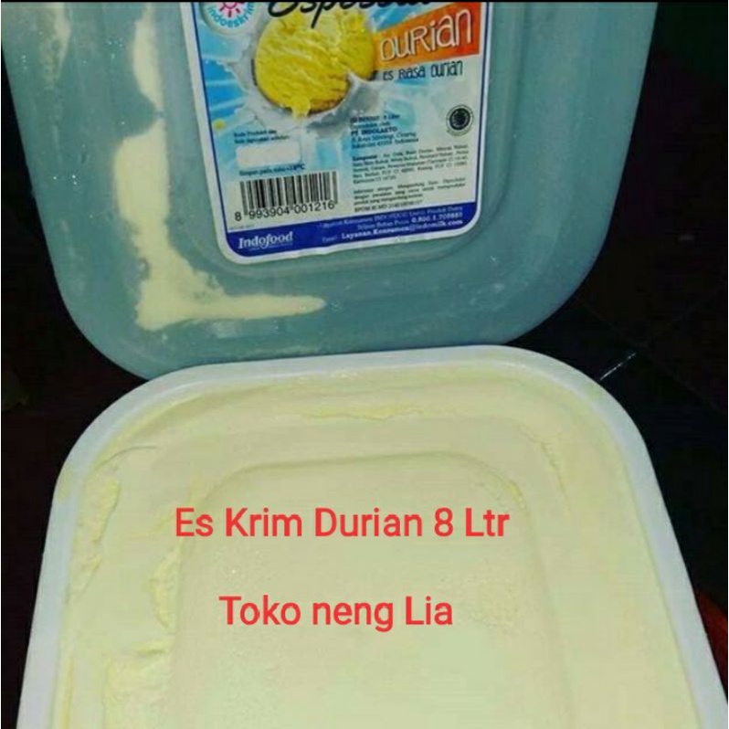 Es Krim Durian (8L)/Ice Cream Duren 8 liter Indoeskrim SUPREME