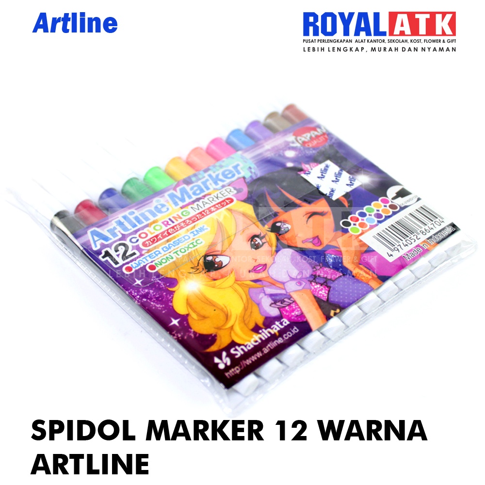 

Spidol Warna Artline 12 warna EK-316 kecil