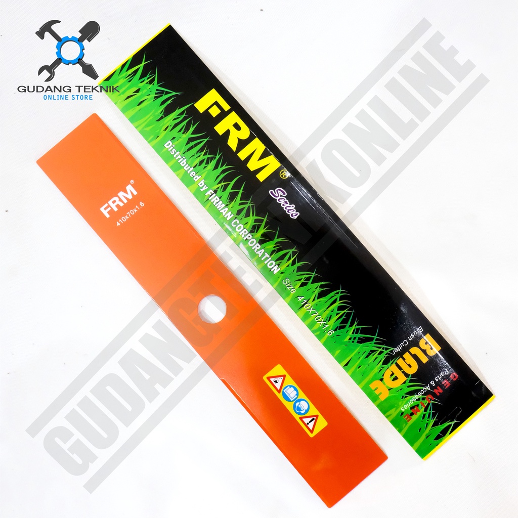 Mata Pisau Potong Rumput Firman 450x1,6x90mm / Brush Cutter Blade 410x1.6x70mm - Pisau Mesin Potong Rumput