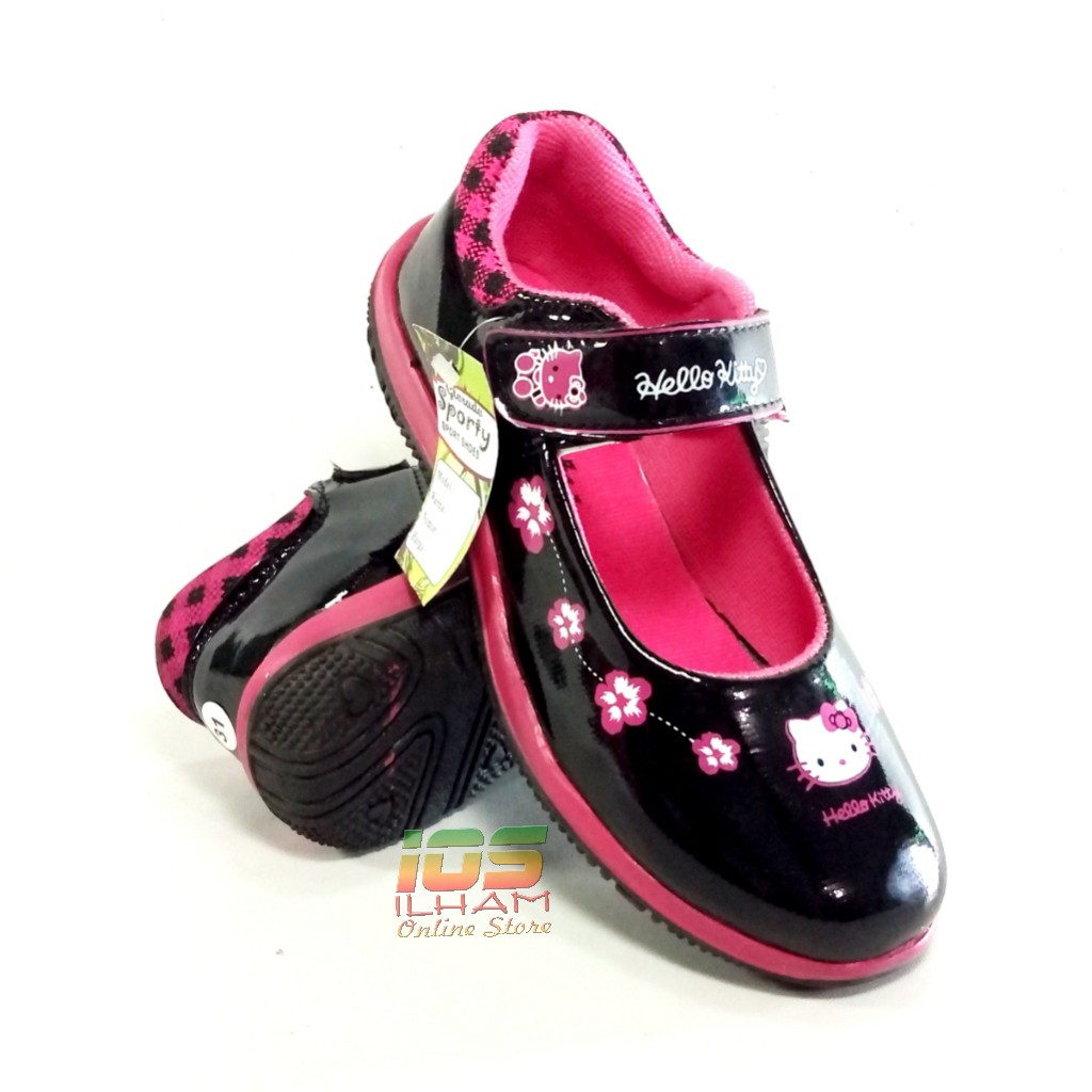 Sporty BLT Sepatu Pantofel Anak Hello Kitty Kilap Size 26-35