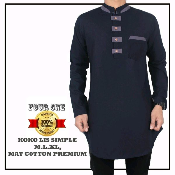 BAJU KOKO QURTA BAJU KOKO TUNIK PAKISTAN BAJU KOKO LIS HEDLONG