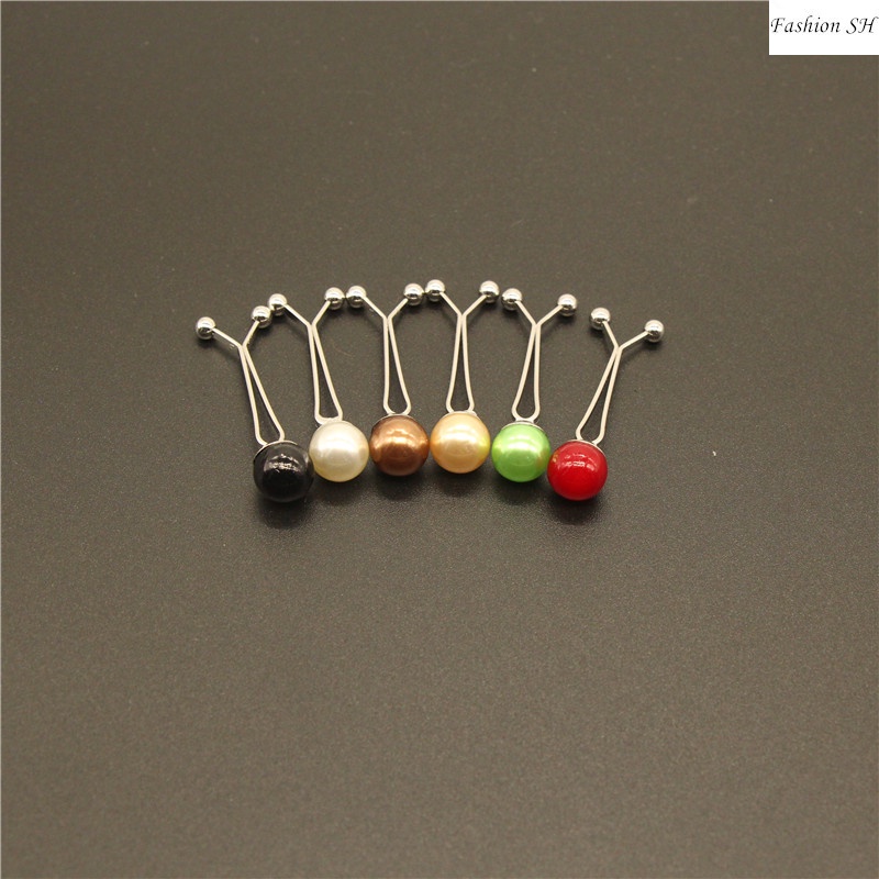 6pcs bros Pin Mutiara Warna Campur Untuk Hijab M20004-6