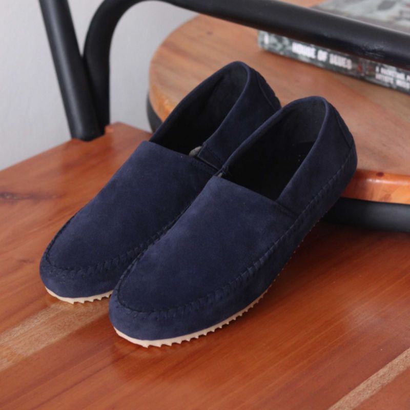 Sepatu Pria Casual Slip On Fhasion Formal Kulit Suede Kerja Kondangan