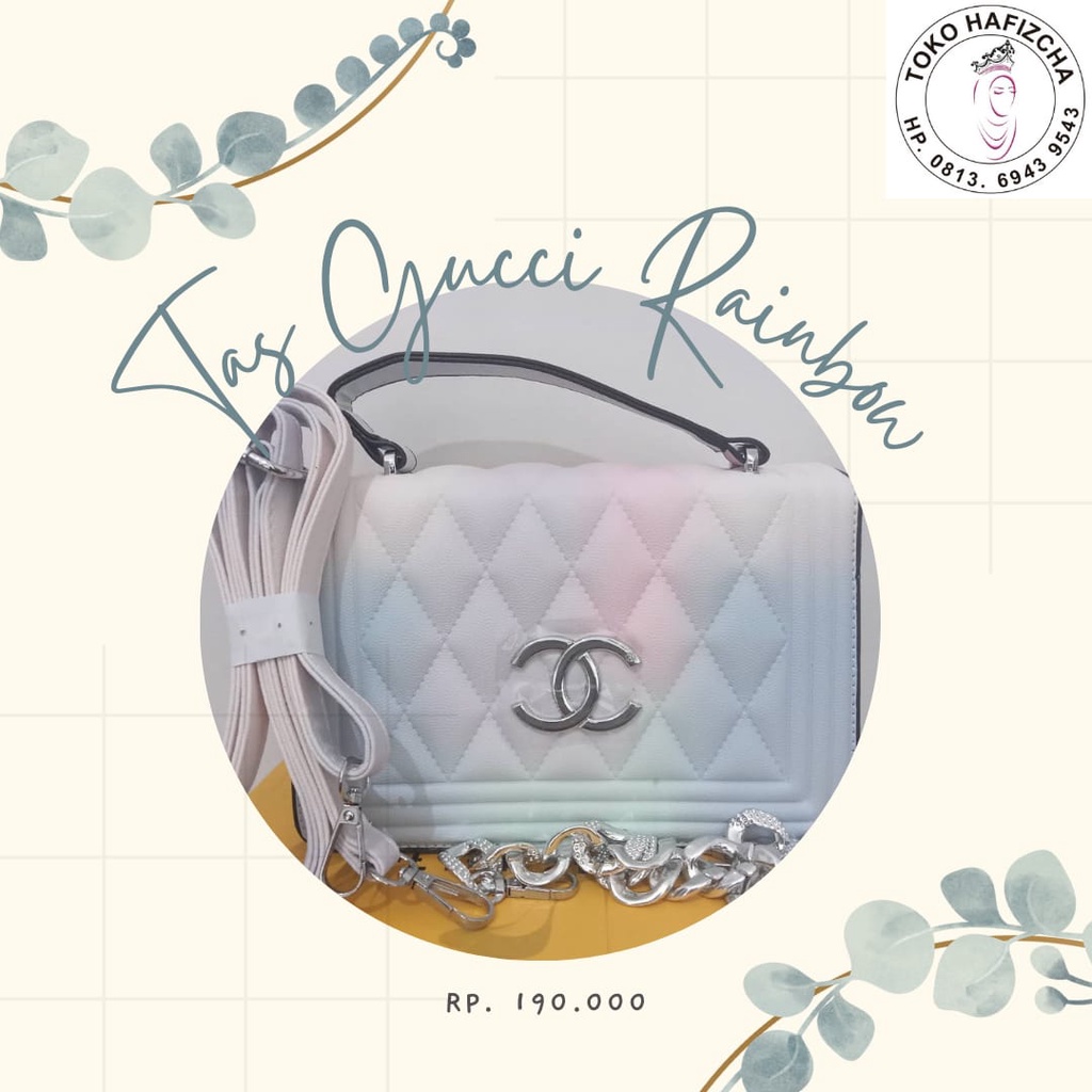 Tas Wanita Kekinian Import  Gucci Rainbow