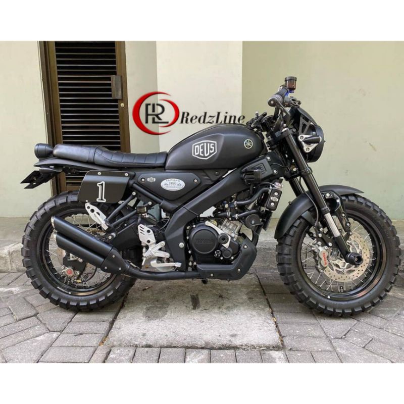 Knalpot yamaha xsr 155 custom double slincer