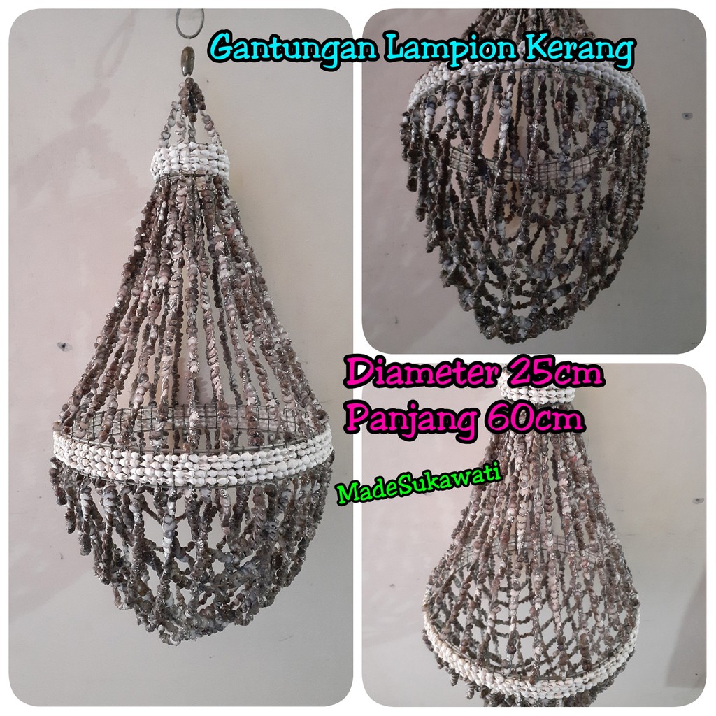 Hiasan gantungan lampion kerang 02