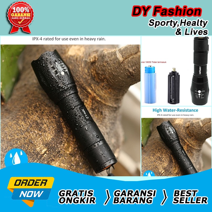 SENTER TECTICAL LED CREE TaffLED SP571 Swat Led Police Kepala Mini Terang Praktis Diving Flashlight 