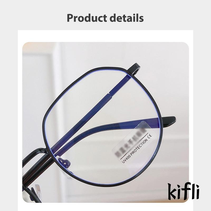 Kacamata Optik,Anti blue Light,Bahan Metal,Gaya Retro,Untuk Unisex