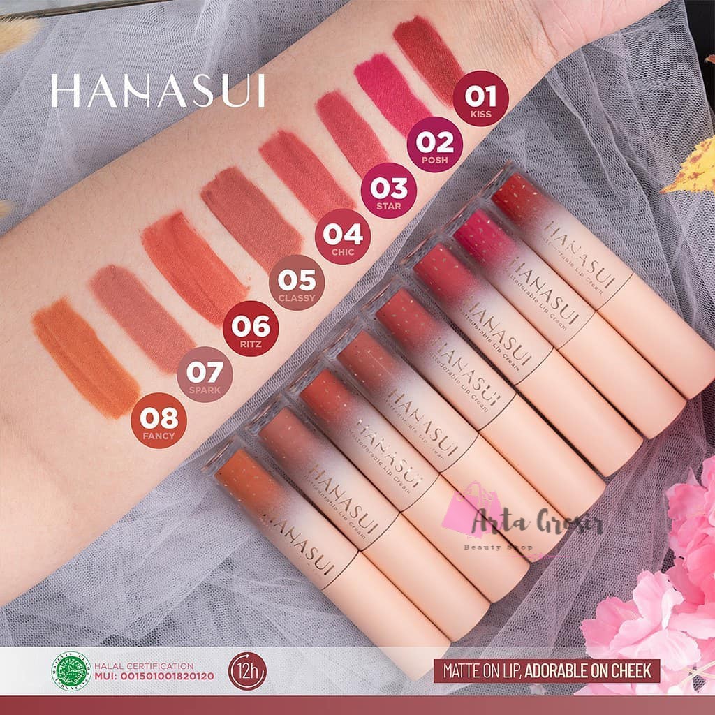 Jual HANASUI MATTEDORABLE LIPCREAM 116 shade, Boba Edition & Hanasui