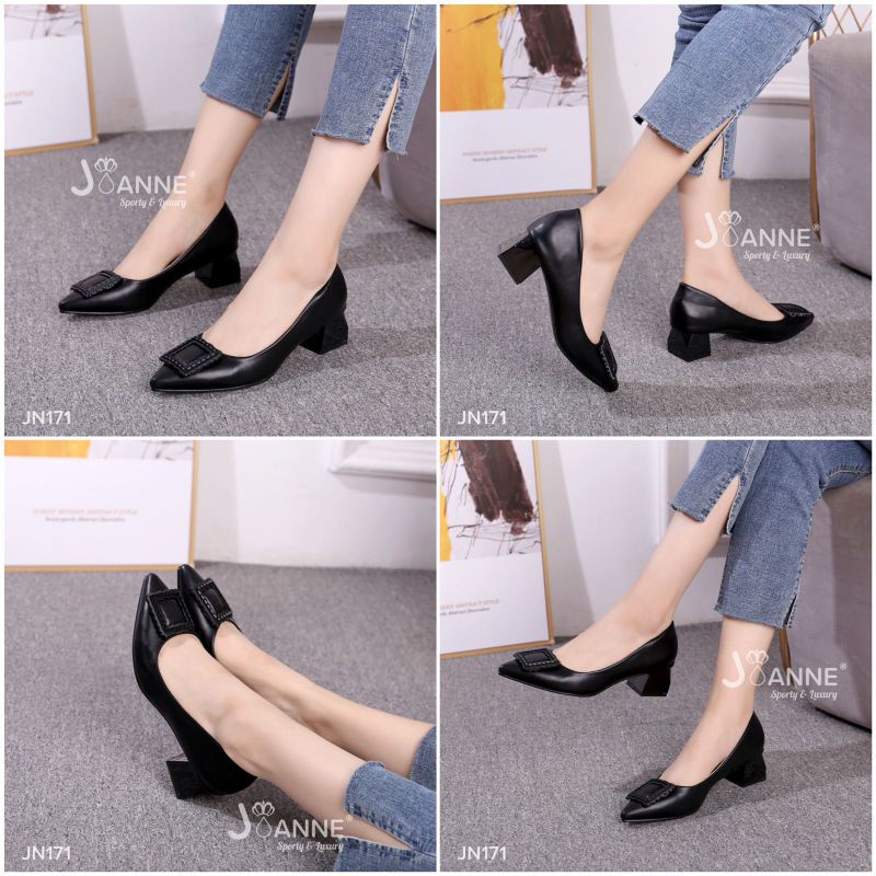 RESTOCK!! JOANNE Heels Shoes Sepatu Kerja Wanita Import JN171