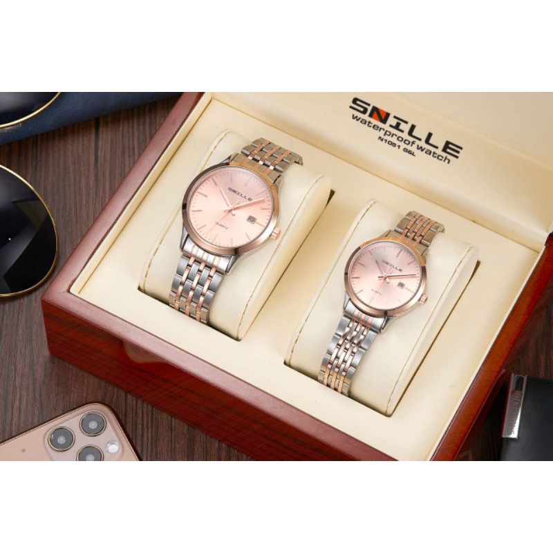 Snille ( bahan stainless steel ) Original MA - A1  Jam Tangan Pria &amp; Wanita. ( Tahan Air ) GRATIS 1 PCS JAM TANGAN