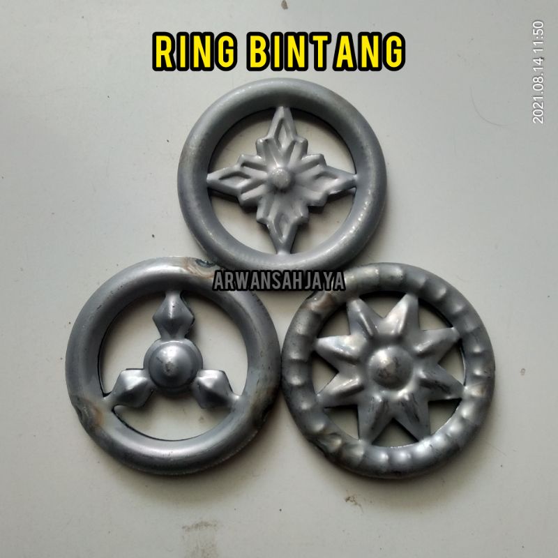 RING BINTANG ORNAMEN PAGAR BESI