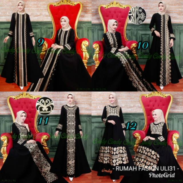 Gamis JETBLACK bordir bisa buat seragaman!!