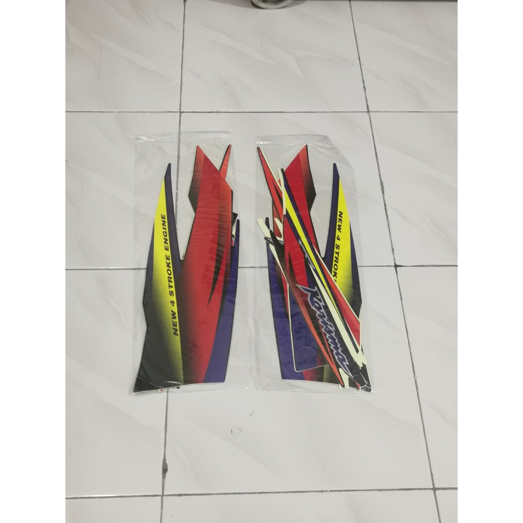 Stiker Bodi Lis Body Striping Karisma D Hitam Merah