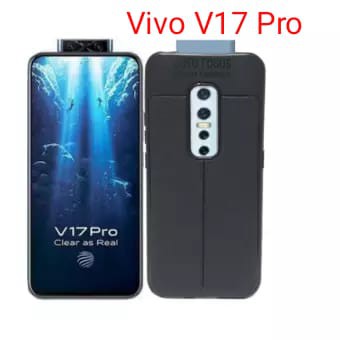 Black Case Jelly Auto Focus kulit jeruk  Vivo V17 Pro