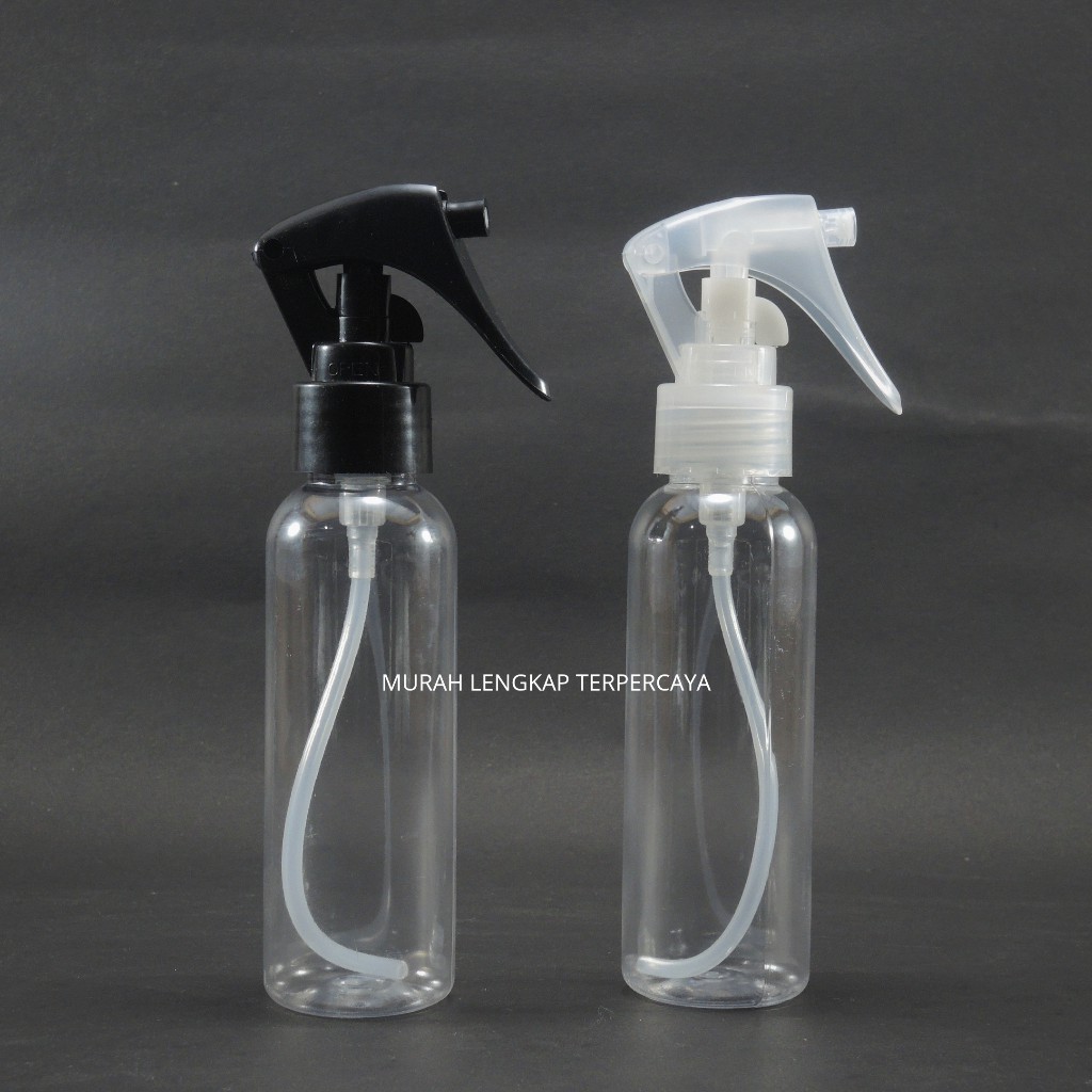 Botol Plastik PET Br 100ml Triger Spray Hitam Semprotan